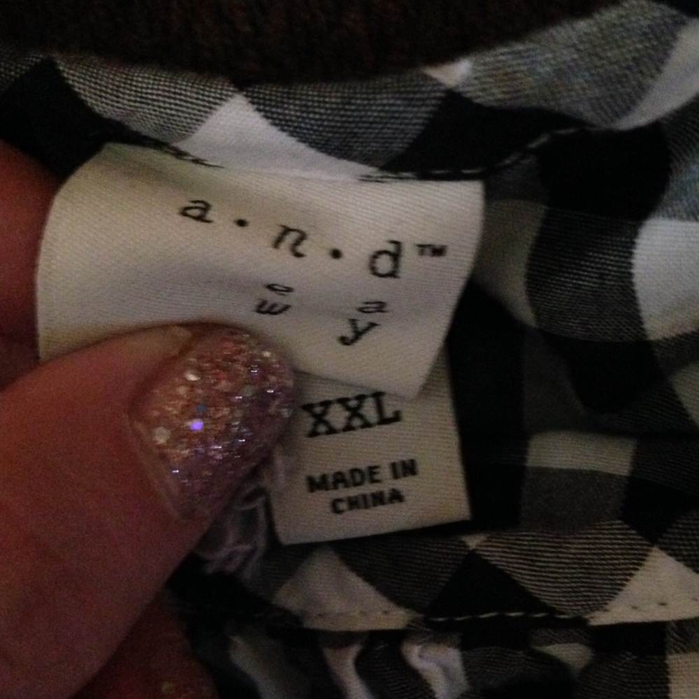 a new day Gingham Gingham Black‎ White Straps Cami XXL NWOT - Picture 4 of 6